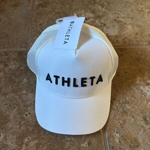 Athleta White Icon Trucker Hat